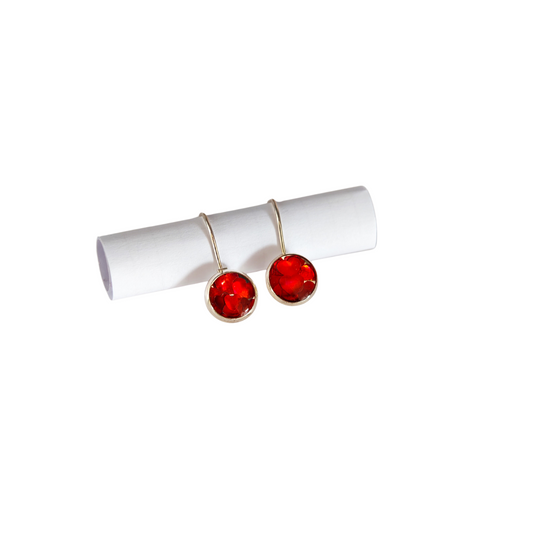 925 Sterling Silver Red Heart Earrings – Handmade Glitter Resin Leverback Earrings