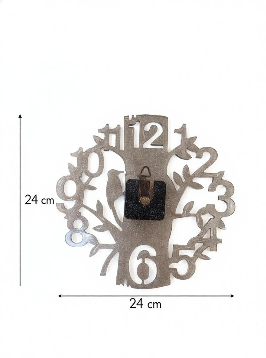 Wall Clock Resin Epoxy Minimalist Gray – Handmade Light Grey Epoxy Tree Clock – Neutral Modern Home Decor – Custom Personalized Gift Idea
